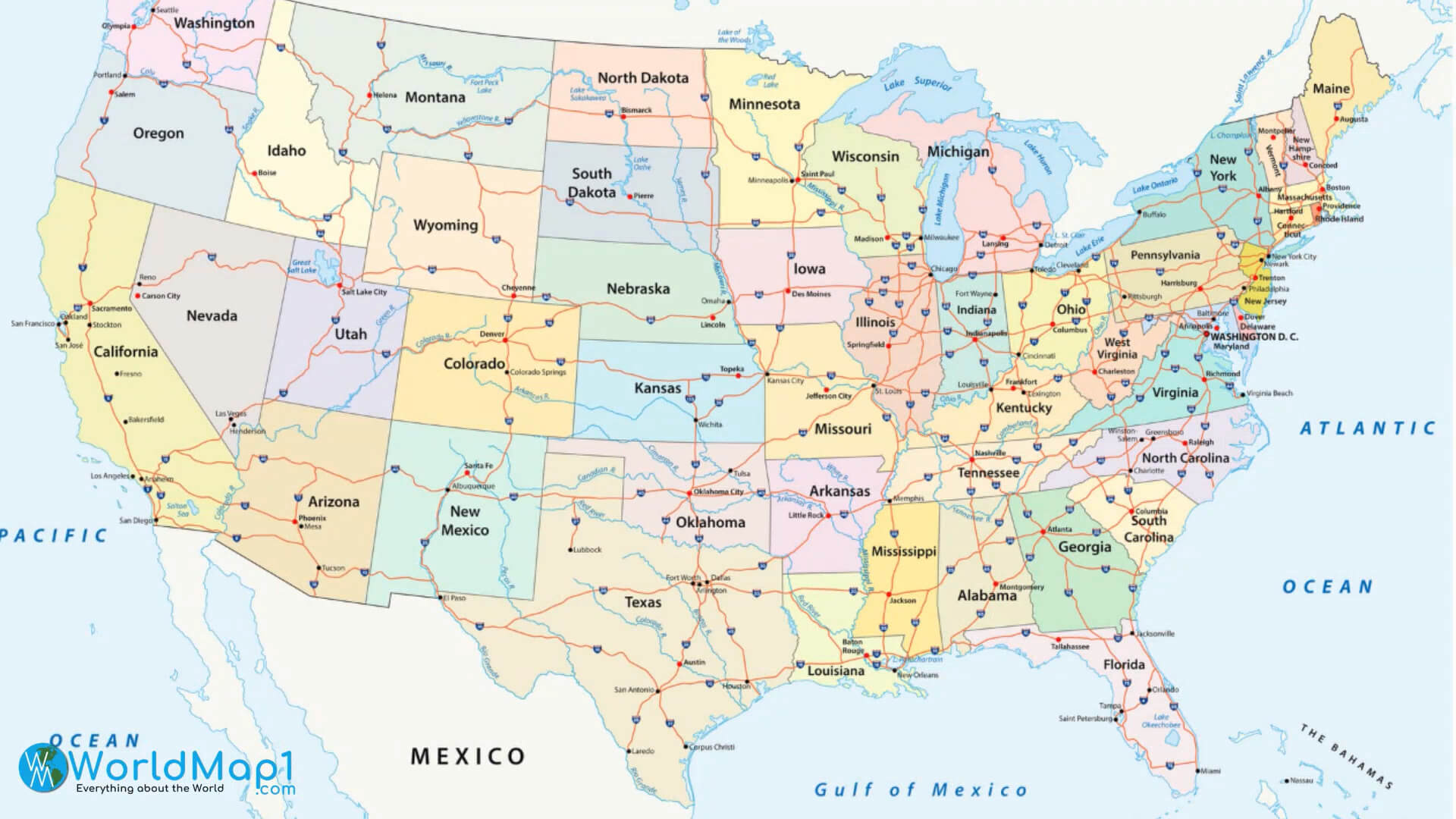 United States of America Political Map